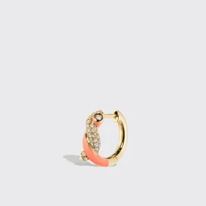ORANGE SMALL FRUIT HOOPS EARRINGS>Boochier Hot