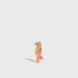 ORANGE SMALL FRUIT HOOPS EARRINGS>Boochier Hot