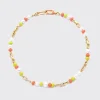 ORANGE-NEON YELLOW DIAMOND B-BOY CHAIN NECKLACE>Boochier Outlet