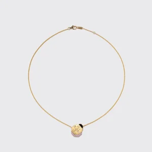 PHOSPHOSIDERITE YELLOW GOLD LADYBUG NECKLACE>Boochier New