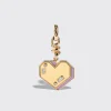 PHOSPHOSIDERITE YELLOW GOLD HEART CHARM>Boochier Outlet