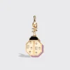 PHOSPHOSIDERITE YELLOW GOLD LADYBUG CHARM>Boochier Fashion