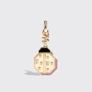 PHOSPHOSIDERITE YELLOW GOLD LADYBUG CHARM>Boochier Fashion