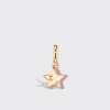 PHOSPHOSIDERITE YELLOW GOLD MINI STAR HOOP MONO EARRING>Boochier Outlet