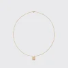 PHOSPHOSIDERITE YELLOW GOLD MINI LETTER NECKLACE>Boochier New