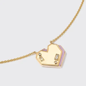 PHOSPHOSIDERITE YELLOW GOLD HEART NECKLACE>Boochier Sale