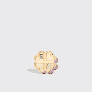 PHOSPHOSIDERITE YELLOW GOLD MINI CLOVER LEAF STUDS>Boochier Sale