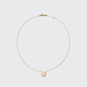 PHOSPHOSIDERITE YELLOW GOLD MINI LETTER NECKLACE>Boochier New