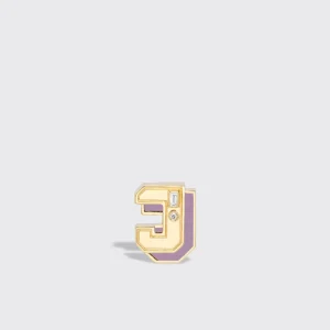PHOSPHOSIDERITE YELLOW GOLD MINI LETTER MONO STUD>Boochier Fashion