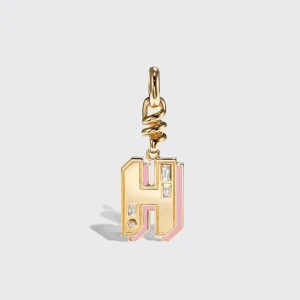 PINK OPAL NOSTALGIA LETTER CHARM>Boochier Hot