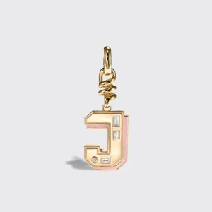 PINK OPAL NOSTALGIA LETTER CHARM>Boochier Hot