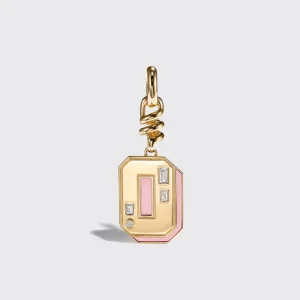 PINK OPAL NOSTALGIA LETTER CHARM>Boochier Hot