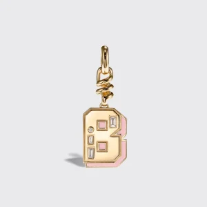 PINK OPAL NOSTALGIA LETTER CHARM>Boochier Hot
