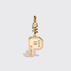 PINK OPAL NOSTALGIA LETTER CHARM>Boochier Hot