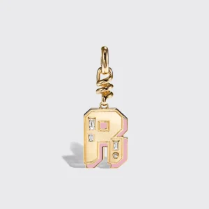 PINK OPAL NOSTALGIA LETTER CHARM>Boochier Hot