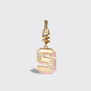 PINK OPAL NOSTALGIA LETTER CHARM>Boochier Hot