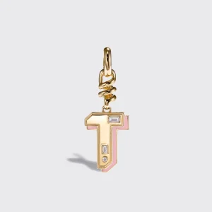 PINK OPAL NOSTALGIA LETTER CHARM>Boochier Hot