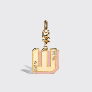 PINK OPAL NOSTALGIA LETTER CHARM>Boochier Hot