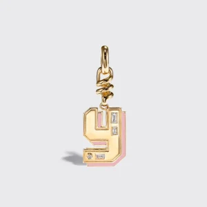 PINK OPAL NOSTALGIA LETTER CHARM>Boochier Hot
