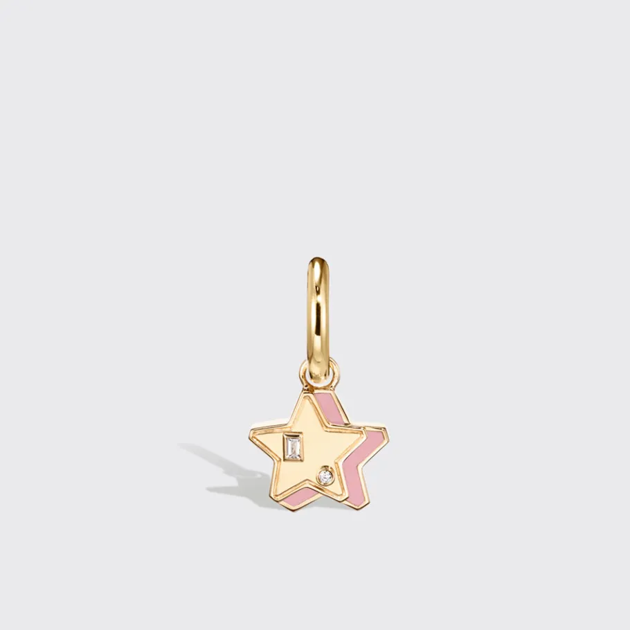 pink_opal_yellow_gold_min_0-3.webp PINK OPAL YELLOW GOLD MINI STAR HOOP MONO EARRING>Boochier Discount