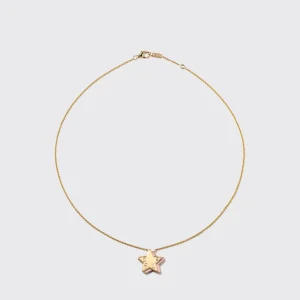 PINK OPAL YELLOW GOLD STAR NECKLACE>Boochier Sale