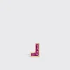 PINK SAPPHIRE YELLOW GOLD ARCADE MONO STUD (L SHAPE)>Boochier Discount