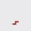 PINK SAPPHIRE YELLOW GOLD ARCADE MONO STUD (Z SHAPE)>Boochier Best