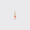 RED SINGLE PEARL DIAMOND B-BOY EARRING>Boochier Best