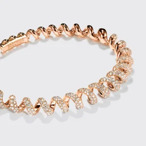 ROSE GOLD DIAMOND SLINKEE BANGLE>Boochier Sale