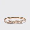 ROSE GOLD DIAMOND TIES BANGLE>Boochier Online