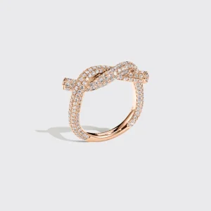 ROSE GOLD DIAMOND TIES RING>Boochier New