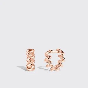 ROSE GOLD SLINKEE HUGGIE EARRINGS>Boochier Discount
