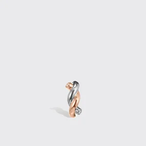 ROSE GOLD-WHITE GOLD SMALL TIES EARRINGS>Boochier Outlet