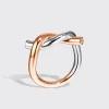 ROSE GOLD-WHITE GOLD TIES RING>Boochier Fashion