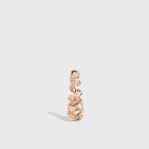 SMALL ROSE GOLD DIAMOND SLINKEE EARRINGS>Boochier Fashion