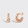 SMALL ROSE GOLD SLINKEE EARRINGS>Boochier New