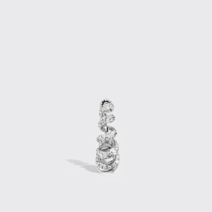 SMALL WHITE GOLD DIAMOND SLINKEE EARRINGS>Boochier Discount