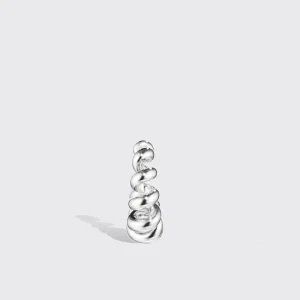 SMALL WHITE GOLD SLINKEE EARRINGS>Boochier Best