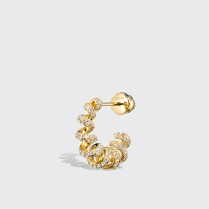 SMALL YELLOW GOLD DIAMOND SLINKEE EARRINGS>Boochier Discount