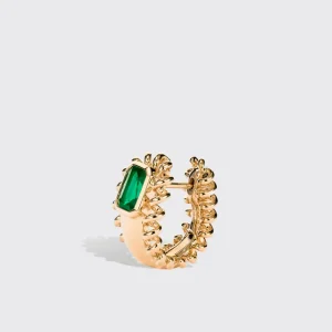 SMALL YELLOW GOLD EMERALD SLINKEE ICON EARRINGS>Boochier Outlet
