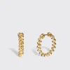 SMALL YELLOW GOLD MINI SLINKEE EARRINGS>Boochier Fashion