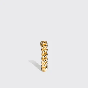 SMALL YELLOW GOLD MINI SLINKEE EARRINGS>Boochier Fashion