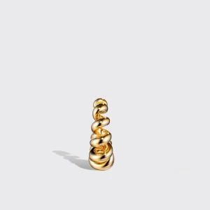 SMALL YELLOW GOLD SLINKEE EARRINGS>Boochier Fashion