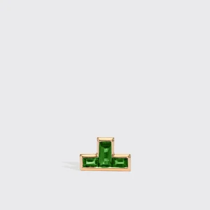 TSAVORITE YELLOW GOLD ARCADE MONO STUD (T SHAPE)>Boochier Discount