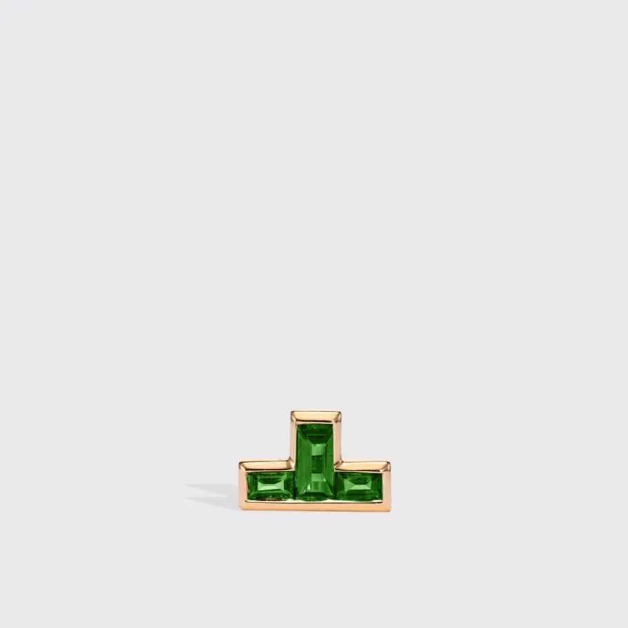 tsavorite_yellow_gold_arc_0-2.webp TSAVORITE YELLOW GOLD ARCADE MONO STUD (T SHAPE)>Boochier Discount
