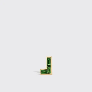 TSAVORITE YELLOW GOLD ARCADE MONO STUD (L SHAPE)>Boochier Discount