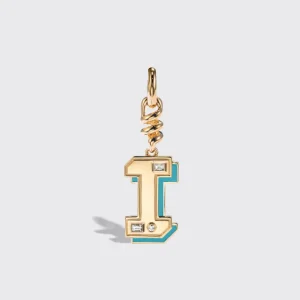 TURQUOISE NOSTALGIA LETTER CHARM>Boochier Discount
