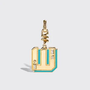 TURQUOISE NOSTALGIA LETTER CHARM>Boochier Discount