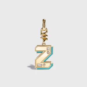 TURQUOISE NOSTALGIA LETTER CHARM>Boochier Discount