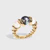 WHITE & GREY PEARLS GUMBALL BEACHING RING>Boochier Outlet
